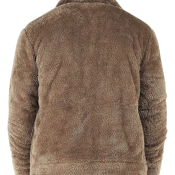BRAND NEW MENS TRENDY FUZZY SHERPA JACKET - Picture 4 of 11